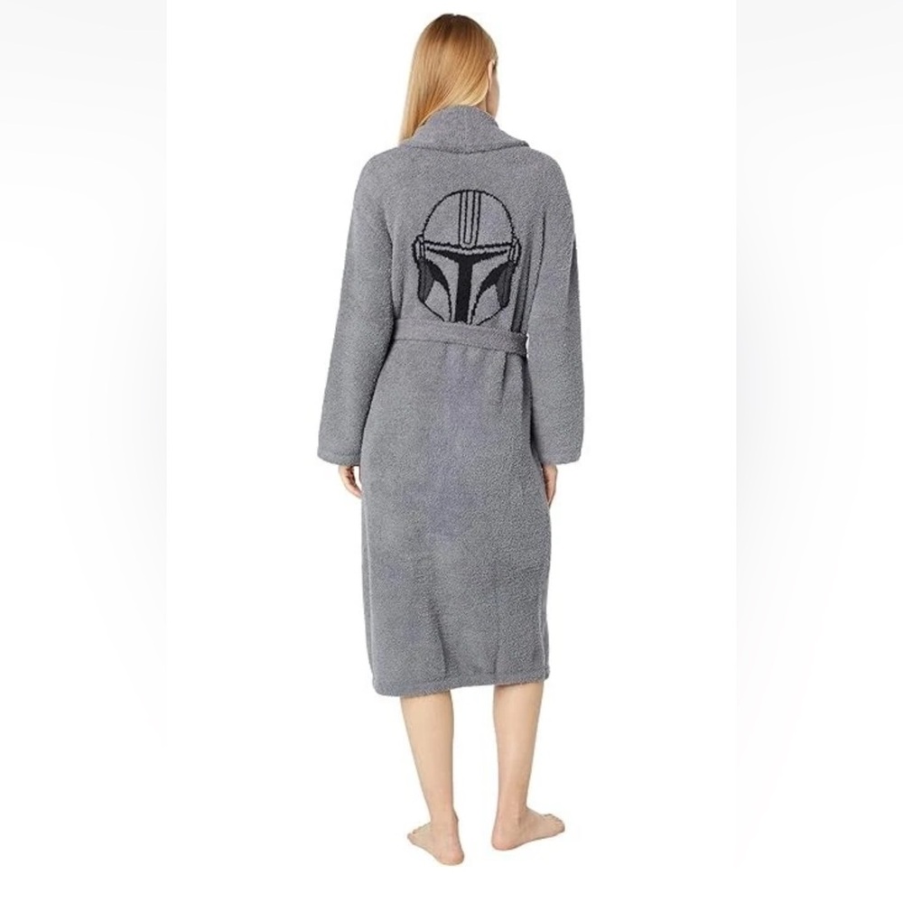 NEW Barefoot Dreams CozyChic x Star Wars Mandalorian Robe Gray Size Medium NWT